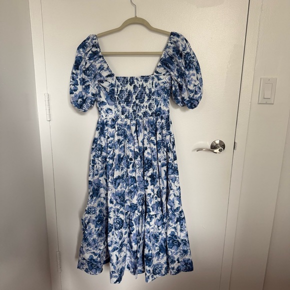 Abercrombie & Fitch Blue Floral Midi Dress - Picture 3 of 3